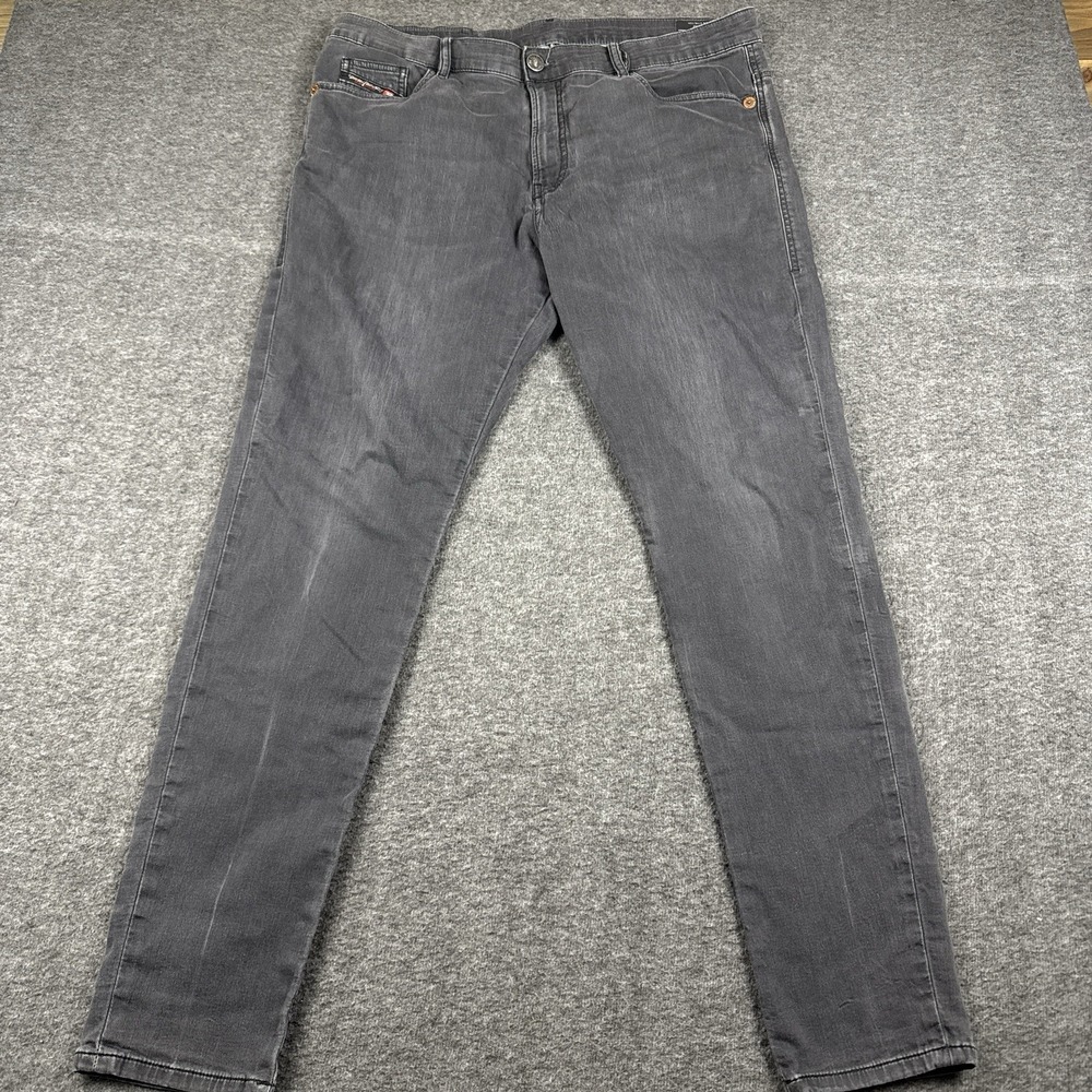 Diesel Jeans Mens 38x32 Black D-Amny Jogg Skinny Fit Stretch Denim Distressed
